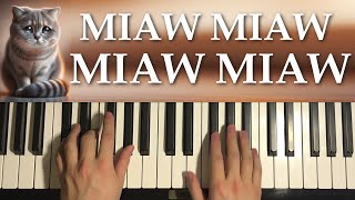 How To Play  Miaw Miaw Miaw Miaw Sad Tiktok Song Piano Tutorial Lesson [upl. by Hosea]