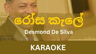 Rosa Kale Mata Mathakai ආදරේ ආදරේ Karaoke  Desmond De Silva  Without Voice Lyrics Instrumental [upl. by Eve]