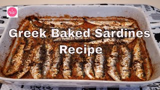 Greek Baked Sardines Recipe [upl. by Corabella]