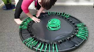 How To Set Up Leaps and ReBounds Mini Trampoline Rebounder [upl. by Schafer768]