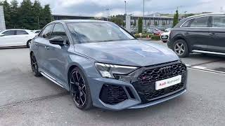 Approved Audi RS3 Saloon Vorsprung 25 Petrol Automatic Quattro  Blackburn Audi [upl. by Oznofla961]