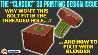 The EASY Fix to the quotClassicquot 3D Printing Design Problem and How to Fix it in Blender [upl. by Luaped]