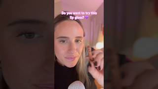 Do you want to try some lip gloss 💜 asmr asmrlipgloss asmrtriggers asmrmakeup asmrsleep [upl. by Eylhsa]