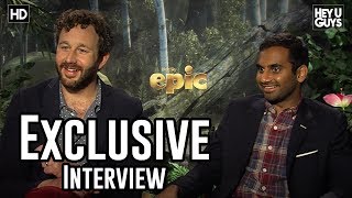 Chris ODowd amp Aziz Ansari exclusive hilarious Epic movie Interview [upl. by Mori971]