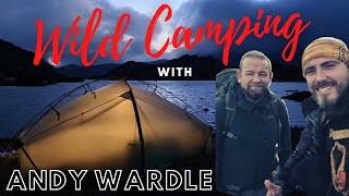 UK Mountain Tarn Wild Camping with Andy Wardle in STRONG WINDS amp 4 Season Tents [upl. by Stanislaus]