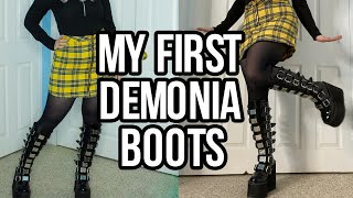 FIRST TIME TRYING DEMONIA BOOTS  Demonia Swing815 [upl. by Rotceh]