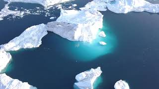 Flying over the Ilulissat Ice Fjord Greenland [upl. by Letsyrhc]