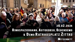 Spaziergang und Montagsdemo 26022024 in Zittau [upl. by Ile]