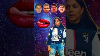 Ronaldo💋 vs Mbappe🌹 vs Suarez🌹 vs Dybala⚽ Georgina Asks shorts football ronaldo trending [upl. by Argus948]