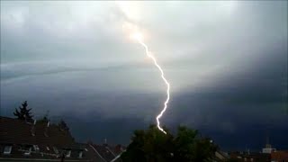 20140609  Germany  NRW  Unwetter über Mönchengladbach am Pfingstmontag [upl. by Windsor]