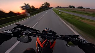 SUNSET EVENING RIDE  SOUND POV 4K [upl. by Ennadroj]