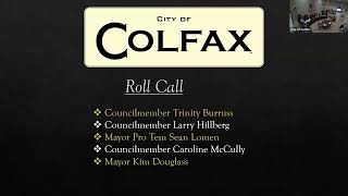 Regular Meeting of the Colfax City Council September 25 2024 [upl. by Alyahc960]