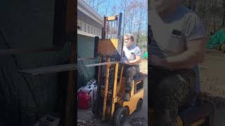 my brother Forking around with his forklift [upl. by Aicele]