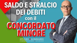 Il CONCORDATO MINORE sovraindebitamento  Ottieni il SALDO e STALCIO di tutti i debiti [upl. by Lara287]