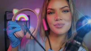 ASMR Ear Exam Otoscope Inspection Ear Cleaning Binaural Hearing Test Eye Orbital Exam [upl. by Caddaric]