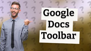 How do I get the toolbar on Google Docs on my iPad [upl. by Torr]