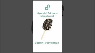 Hyundai 3knops klapsleutel batterij vervangen [upl. by Nylrebmik]