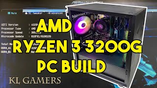 AMD Ryzen 3 3200G ASRock A320M HDV R40 GTX 1650 Gaming PC Build [upl. by Donnamarie981]