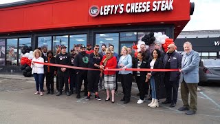 Livonia Ribbon Cuttings  Leftys Cheese Steak [upl. by Eldon]