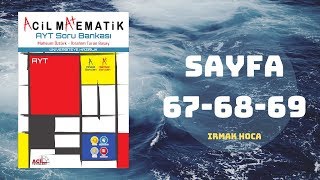 ACİL MATEMATİK AYT ÇÖZÜMLERİ SAYFA  676869 2019 [upl. by Meggi]