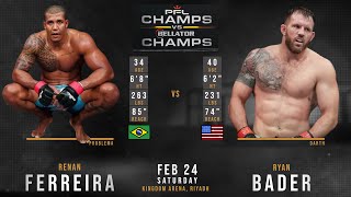 Renan FERREIRA vs Ryan BADER Full FIGHT CHAMPS [upl. by Mada104]