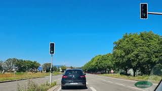 Eine gemütliche Fahrt durch das Elsass in Frankreich an einem strahlend schönen Tag [upl. by Julie]