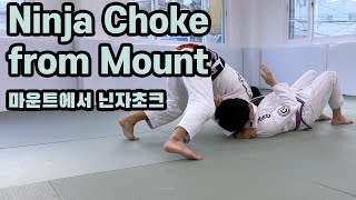 닌자초크 마운트 서브미션ㅣNinja Choke from Mount [upl. by Lilith852]