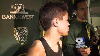 Matthew Centrowitz after winning the 1500m at the 2014 Oregon Relays [upl. by Federico]