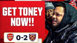 GET TONEY NOW Troopz Rant  Arsenal 02 West Ham [upl. by Vijar]