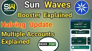 Sunwaves booster and halving explained Ice network project Meher Point [upl. by Llerrahs]