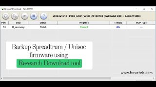 How to use Research Download tool to backup Unisoc  Spreadtrum firmware [upl. by Enois355]