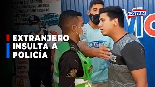 🔴🔵Surco Intervienen a extranjero que insultó e increpó a policía por resistirse a dar su identidad [upl. by Nosnev]