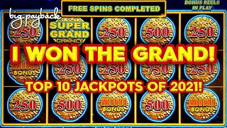 WINNING THE GRAND Top 10 MOST EXCITING Slot Jackpots 2021  THIS IS WHY WE WATCH [upl. by Anirdua]