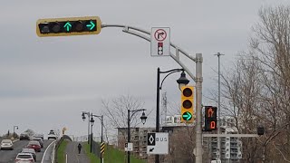 Leading Left Turn Lagging Right Turn at Chemin du FeràCheval amp Rue Nobel in Sainte Julie Quebec [upl. by Aikimat]