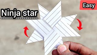 How To Make Paper Ninja Star  SHURIKEN  Paper ka ninja star kaise banaen [upl. by Zzabahs]