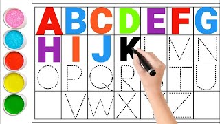 Collection of uppercase amp lowercase alphabet dotted lines ABCD alphabet writing alphabet song A Z [upl. by Trepur]