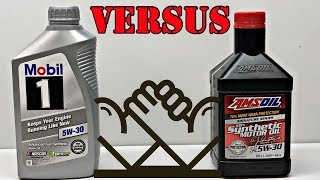 Mobil 1 vs Amsoil Search for the best synthetic oil Bench testing part 1 [upl. by Tjaden439]