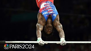 Frederick Richard ROCKS high bar advances to first allaround final  Paris Olympics  NBC Sports [upl. by Ocnarfnaig222]