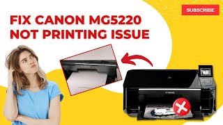 Fix Canon MG5220 Not Printing Issue  Printer Tales [upl. by Jewett]