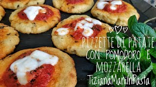 PIZZETTE DI PATATE AL FORNO CON POMODORO E MOZZARELLA [upl. by Ayanahs]