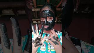 Charcoal face mask 🖤✨shorts charcoal facemask glowingskin Munmunkonai youtubeshorts [upl. by Nolava]