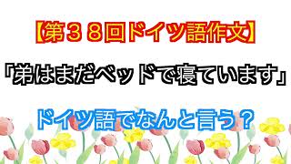 【第３８回ドイツ語作文】「弟はまだベッドで寝ています」ドイツ語でなんと言う？ [upl. by Bronk]