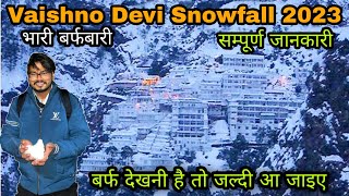 Vaishno devi snowfall 2023  Snowfall in vaishno devi 2023  Vaishno devi vlog  All information [upl. by Lazarus]