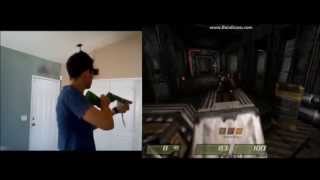 Quake 4 with VR Video Glasses and Wiimote Gun [upl. by Aderb]