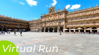 Virtual Running Videos for Treadmill 4k  Historic Spanish City  Workout Scenery in Salamanca [upl. by Weiser]