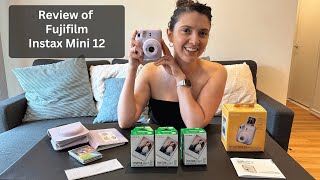 Fujifilm Instax Mini 12 Camera Review and How to Set Up and Take Your First Photo [upl. by Eemla]