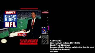 ESPN Sunday Night NFL SNES Soundtrack [upl. by Toni]