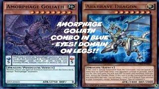 YUGIOH AMORPHAGE GOLIATH COMBO IN BLUE EYES  DOMAIN ON LEGS SimplySlimYGO [upl. by Balliett]