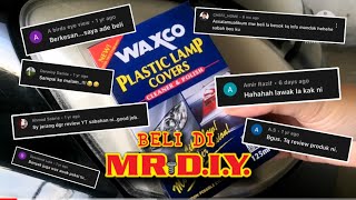 Review  Waxco Plastic Lamp Cover Cleaner amp Polish from MR DIY [upl. by Edlin]