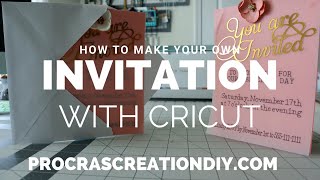 How to Make a Vellum Foil Invitation with Cricut [upl. by Leirol751]